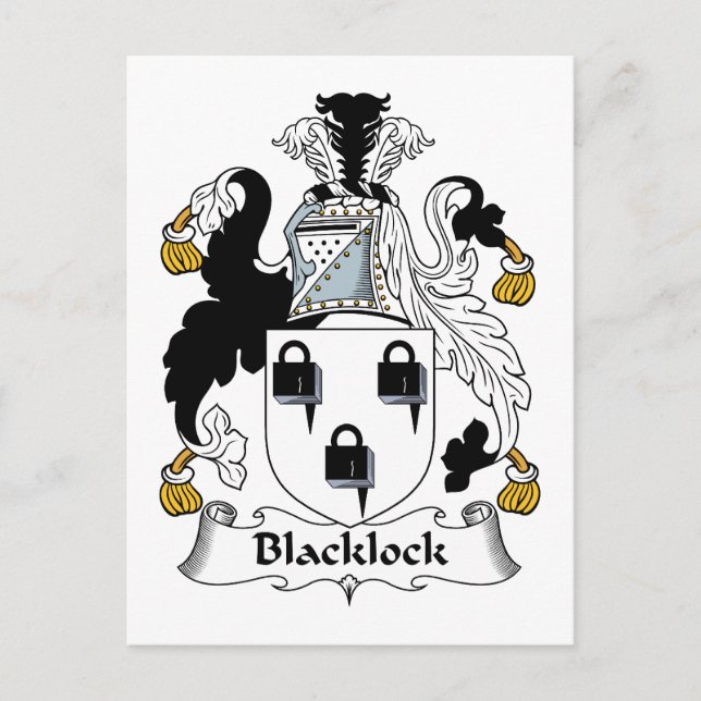 Blacklock Family Crest Postcard (Front)