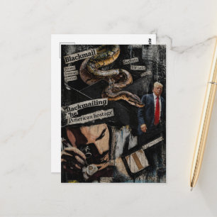 Blackmail Political Collage Postcard