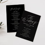 BlackModern Minimalist Calligraphy Wedding Program<br><div class="desc">Complete your 'day of' wedding stationery with a beautiful ceremony program,  featuring elegant typography and a minimal design.</div>