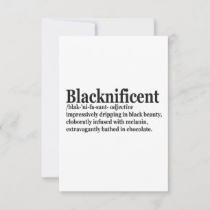 Blacknificent Definition Pro Black History Month P Thank You Card