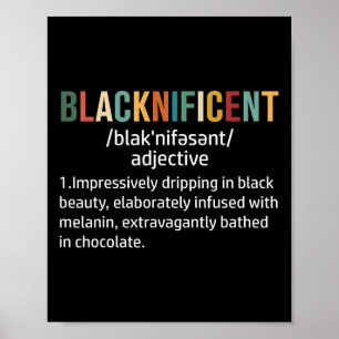 Blacknificent Definition Proud Black History Month Poster