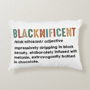 Blacknificent Funny Definition Black History Month Accent Pillow