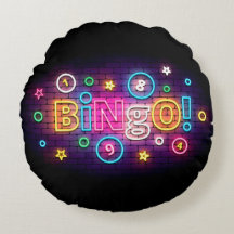 Blackout Bingo Round Pillow