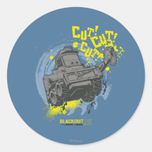 Blackout Cut! Cut! Classic Round Sticker