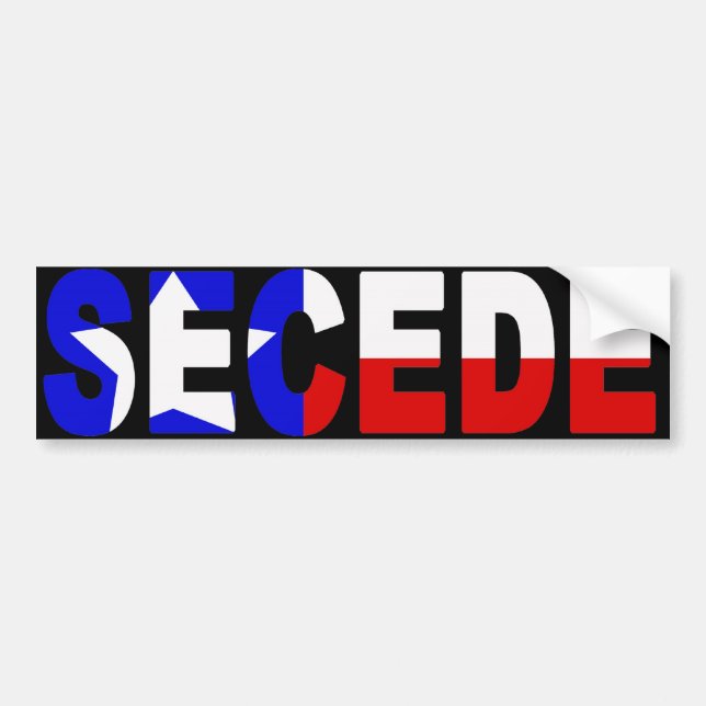 Blackout Texas SECEDE bumper sticker (Front)