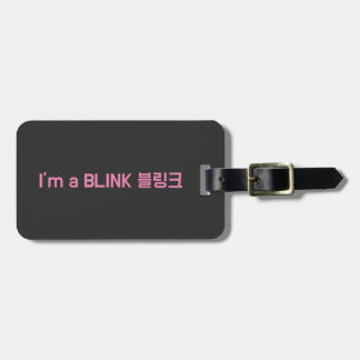 Blackpink I'm a Blink Korean hangul luggage tags