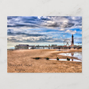 Blackpool Beach Postcard