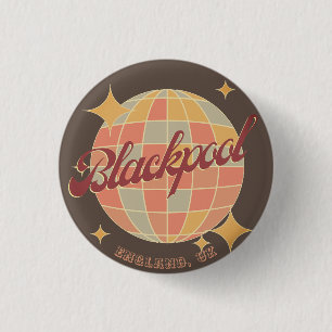 Blackpool England City retro decor 1 Inch Round Button