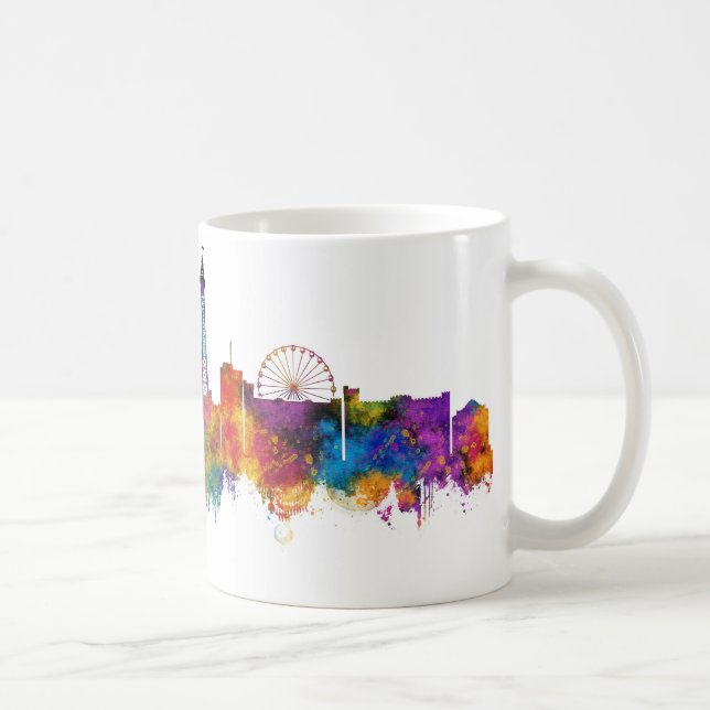 Blackpool England Skyline Coffee Mug (Right)