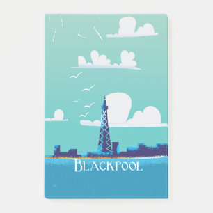 Blackpool, England vintage travel poster Post-it Notes
