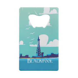Blackpool, England vintage travel poster Wallet Bottle Opener