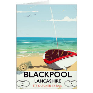 Blackpool, lancashire, affiche ferroviaire