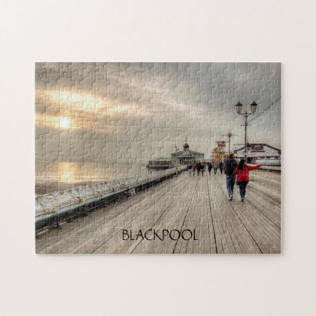 Blackpool Pier English Seaside  Resort Jigsaw Puzzle (Horizontal)
