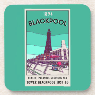 Blackpool Seaside Resort England Vintage Art Coaster