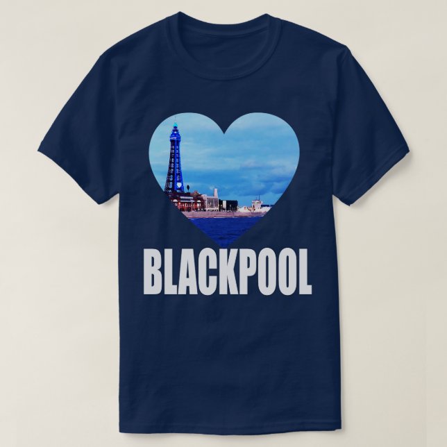 Blackpool Tower England Gift T-Shirt (Design Front)