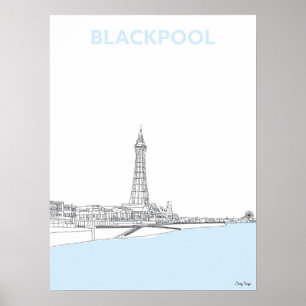 Blackpool Tower, Original Line Art Print