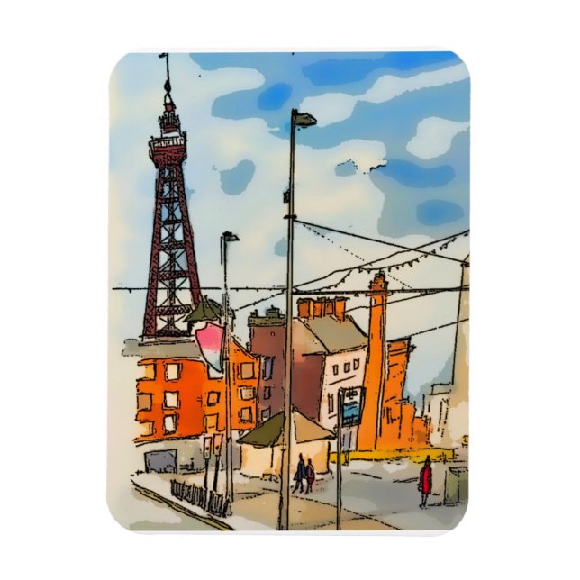 Blackpool Tower Seaside Magnet (Vertical)