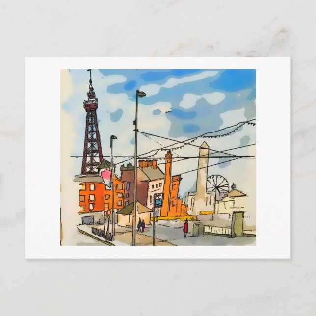 Blackpool Tower Seaside Postcard (Front)