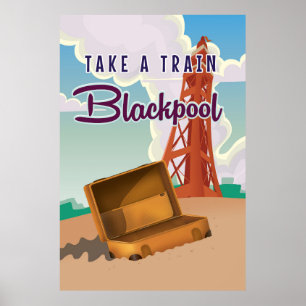 Blackpool vintage travel poster