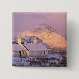 Blackrock Cottage, Glencoe, Highlands, Scotland 2 Inch Square Button
