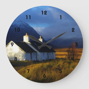 Blackrock cottage Glencoe Scotland Large Clock