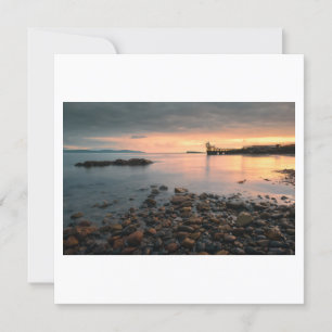 Blackrock sunset at Salthill beach in Galway Holiday Card