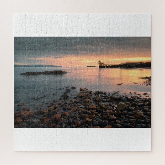 Blackrock sunset at Salthill beach in Galway Jigsaw Puzzle (Vertical)