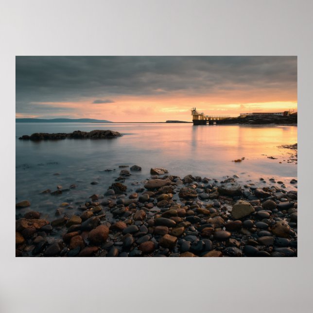 Blackrock sunset at Salthill beach in Galway Poster (Front)