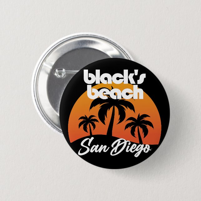 Black's Beach,San Diego 2 Inch Round Button (Front & Back)
