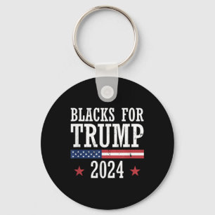 Blacks For Trump 2024 Presidential Election Keychain