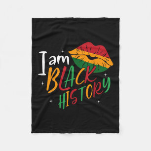 Blacks History Kiss Melanin American African Lives Fleece Blanket
