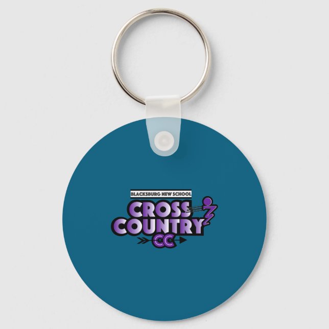 Blacksburg New School Cc Running Club Long Sleeve  Keychain (Front)