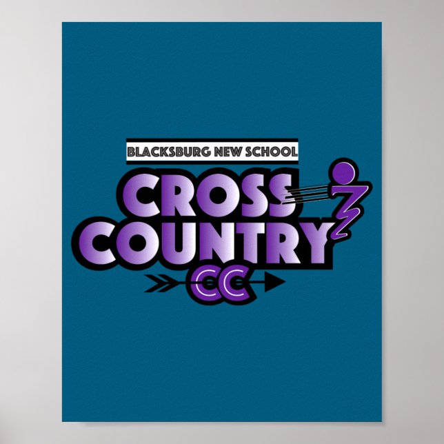 Blacksburg New School Cc Running Club Long Sleeve  Poster (Front)