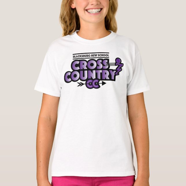 Blacksburg New School Cross Country Youth T-shirt (Front)
