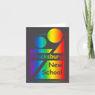 Blacksburg New School Retro Design _1 Card