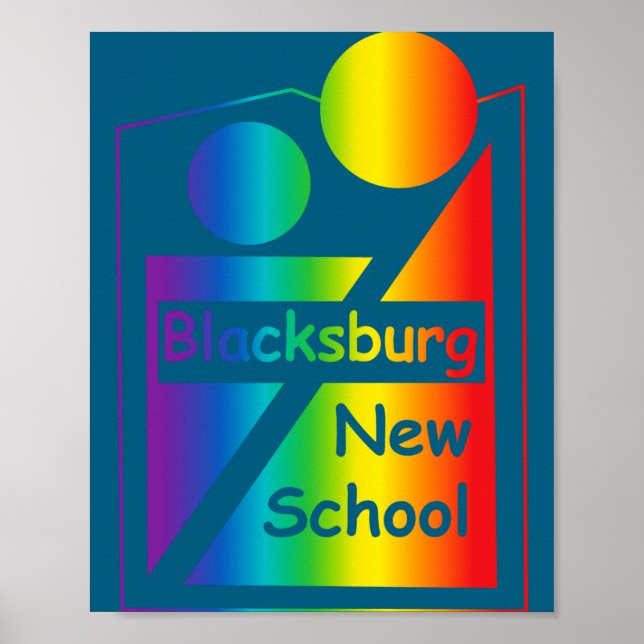 Blacksburg New School Retro Design  Poster (Front)