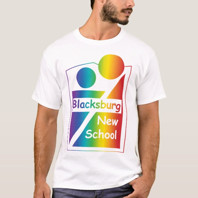 Blacksburg New School Retro Design T-Shirt (Front)