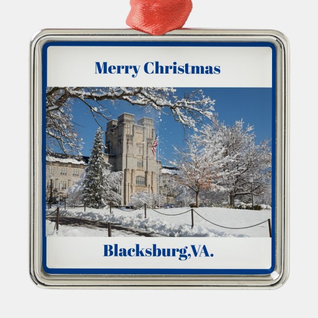 Blacksburg, VA. VA Tech, Ornement de Noël (Devant)