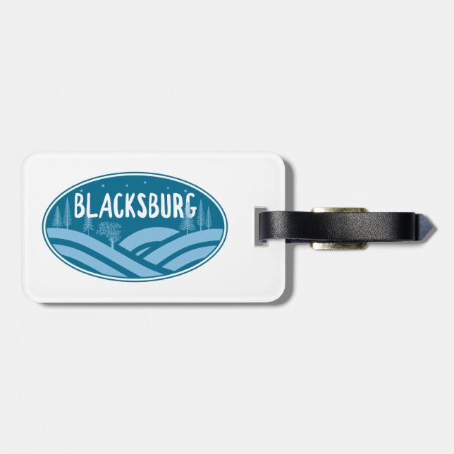 Blacksburg Virginia Outdoors Luggage Tag (Back Horizontal)