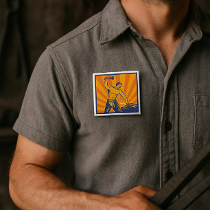 Blacksmith 2 Inch Square Button