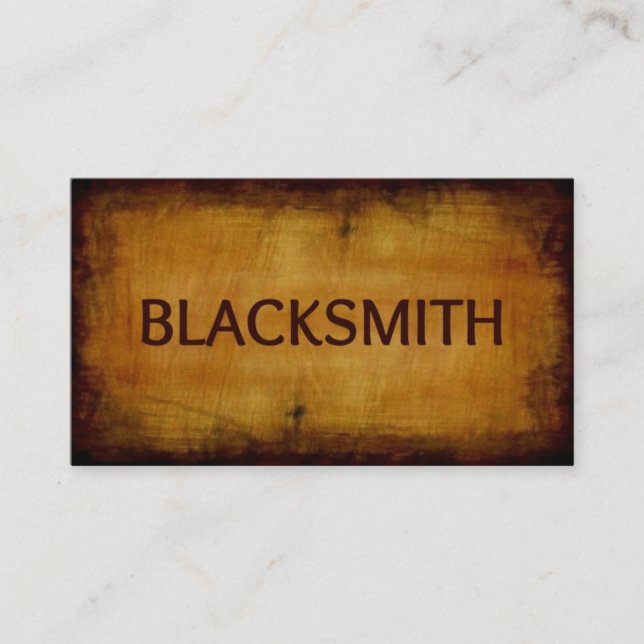 Blacksmith Antique Brossé Carte de visite (Devant)