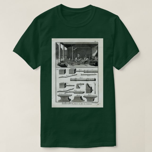 Blacksmith Anvil Maker Plate I T T-Shirt (Design Front)