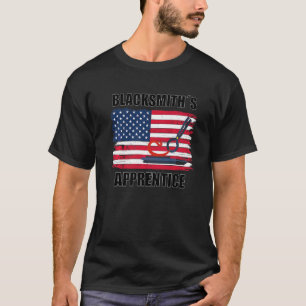 Blacksmith Apprentice Patriotic Us Flag   T-Shirt