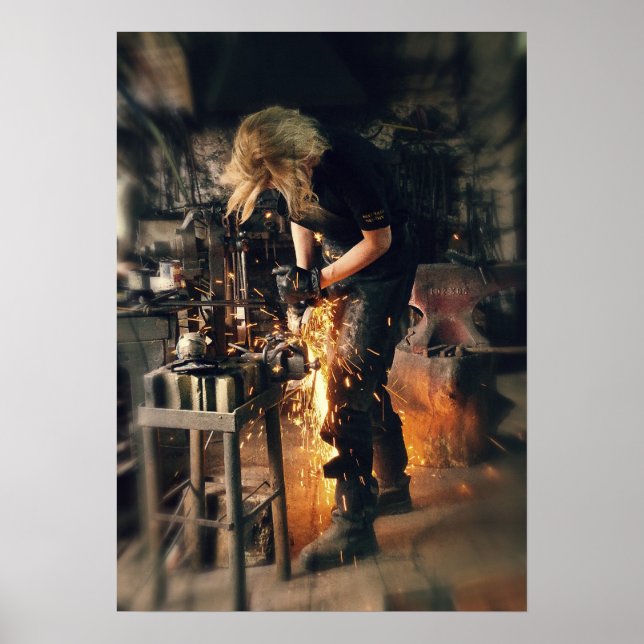 Blacksmith at work poster (Front)