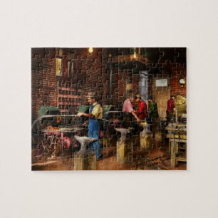 Blacksmith - Blacksmithing school 1899 Jigsaw Puzzle