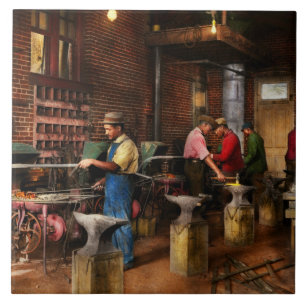 Blacksmith - Blacksmithing school 1899 Tile