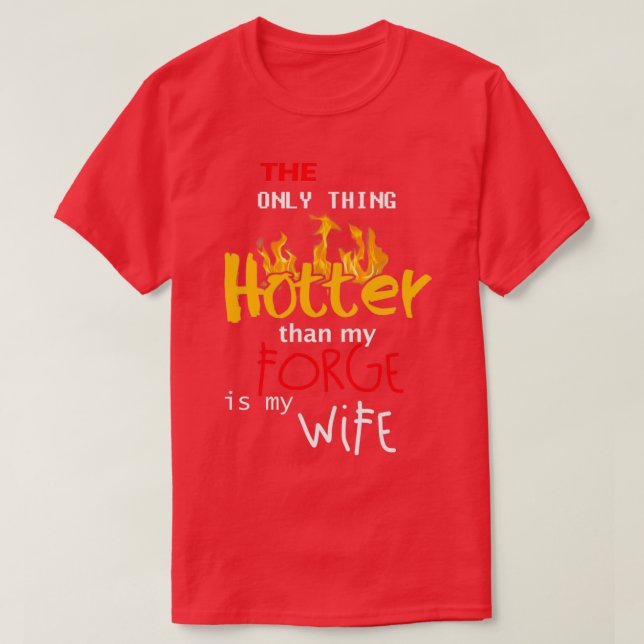 Blacksmith Forge Gift for Husband Print T T-Shirt (Design Front)