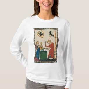 Blacksmith Forging Helmet Medieval Art T-Shirt