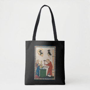 Blacksmith Forging Helmet Medieval Art Tote Bag