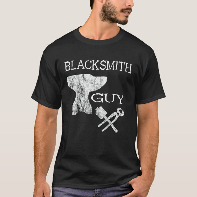 Blacksmith Guy Horses Hoof Blacksmith Boys Forges T-Shirt (Front)